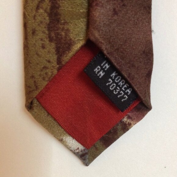Paul Rodon Abstract Neck Tie Hand Made 100% Silk Mens Plum Teal Green Neckwear - Picture 9 of 9